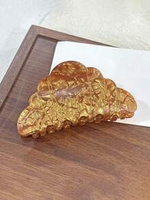 1pc Cute & Fun Acetate Bread, Coffee, Croissant, Pretzel Hair Claw Clip, Suitable For Long And Thick Hair - Multicolor - View 6