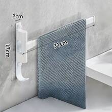 1个铝制毛巾杆，180°旋转淋浴毛巾架带挂钩，适用于浴室，可选1/2/3/4/5根杆以满足不同家庭需求，壁挂式毛巾架，大容量强力承重毛巾架，浴室配件，浴室收纳，浴室毛巾架，可折叠，免钻孔安装，适用于洗手台、厕所和浴室，简单实用。 - 彩色 - 查看 16