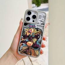 [Enviado desde México]Funda de Teléfono 's Bizarre Adventure Adecuada para iPhone 16 15 14 13 12 11 Pro Max X XR XS MAX 8 7 Plus Cubierta Trasera Suave Transparente de Lujo - transparente - Ver 2