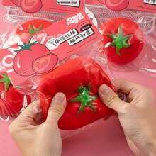 1pc - Novel Fluid Tomato Slow Rebound Toy - Moldable Realistic Fruit Stress Relief Toy, Suitable For Adults And Teenagers (Wholesale) - Multicolor - View 11