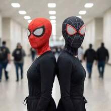 1pc Marvel Spider-Man Mask, Miles Morales Spider-Man Superhero Cosplay Costume Prop, Cartoon Silk Eye Mask Breathable Lightweight Sleep Mask - SDZ Headgear - View 2