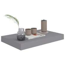 vidaXL Étagères murales flottantes 2 pz Grigio 40x23x3,8 cm MDF - Grigio - Visualizzare 3