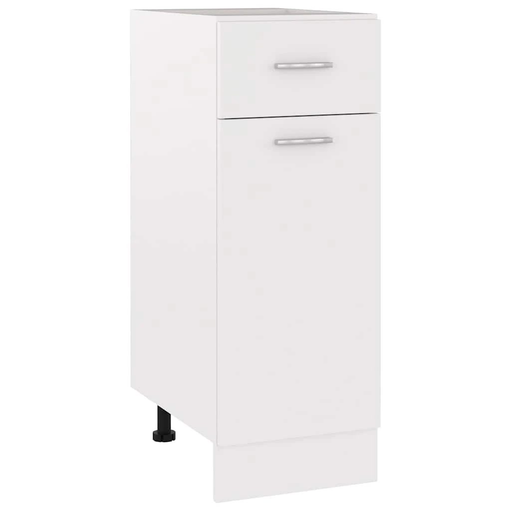 vidaXL Meuble bas à tiroirs "Lyon" Blanc 30 x 46 x 81,5 cm Bois d'ingénierie - Blanc - Voir 1