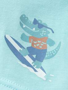 Balabala Boys Cotton Boxer Briefs A-Class, Antibacterial Breathable Soft Underwear, 5 Packs Kids Shorts - Blue-green Hue - View 5