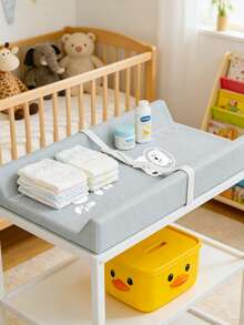 1pc Printed Baby Diaper Changing Pad, PU Leather Infant Care Changing Station, Baby Massage Mat, Compressed Packaging