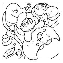 40-190g söt målarbok med kurirhund, lättfylld pappersbok, bedårande läkande stil, kurirhundelement, blått och gult färgschema, benhattdetalj, avslappnande klotter, lämplig för brevpapper, skolmaterial, utmärkt present till flickor, alla hjärtans dag, nyår - Små jobb - Visa 9