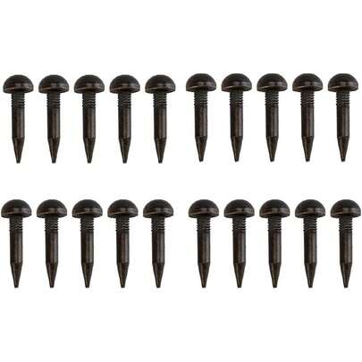 20Pcs Vintage Style Upholstery Tacks, Solid Pure Brass Round Head Furniture Nails Studs Thumb Push Pins Fasteners For Sofa Carpet Door Dration Chair Bed DIY Craft, Antique Black, 6,39504699