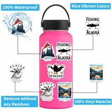 61Pcs Alaska Stickers ,High Quality Stickers For Scrapbook,Graffiti Sticker,Journaling,Laptop,Bumper,Skateboard,Water Bottles,Computer,Cartoon,Hard Hat,Car Stickers,Stickers Can Bring A Lot Of Fun To Your Life,The Perfect Gift For Adults - Multicolor - View 7