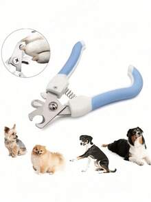 Professional Pet Nail Clippers, Suitable For Small Dogs & Cats, With Quick-Sharp Stainless Steel Blades, Ergonomic Non-Slip Handle, Effective Nail Trimmer To Protect Nails And Make Trimming Process Painless - Blue - View 2