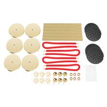 6-Piece Gold Stainless Steel Stanchion Posts With  Ropes Crowd Control Barriers For Wedding Red Carpet Ceremony Museum - 1 - View 8