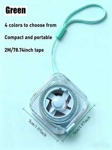 Retractable Soft Tape Measure With Hanging Cord And Button, Double-Sided CM/Inch Scale With Push Lock, Ergonomic Portable Sewing And Body Measurement Ruler For Waist, Bust, DIY Crafts (Multi-Color) - Multicolor - View 6