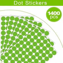 1400 PCS Green Dot Stickers Round Coding Labels Circle Polka Dots For Office, Classroom, Papers Etc - Green/1400pcs - View 6