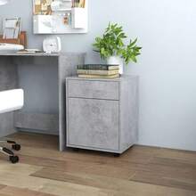 vidaXL Rollkleiderschrank, Betongrau, 45x38x54 cm, Holzwerkstoff - Grau - Übersicht 1