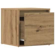 vidaXL Tiroir boîte chêne artisanal 40,5x40x40 cm ingénierie du bois - Tabac - Voir 7