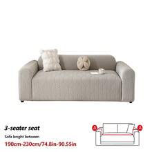 1pc Modern Minimalist Large Leaf Pattern Jacquard Sofa Cover, Full Coverage Pet-Friendly Seat Cushion Slipcover, Fits 1-5 Seat Sofa, Machine Washable, Suitable For All Seasons - Multicolor - View 28