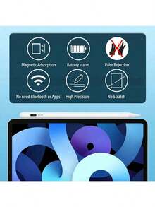 1pc Capacitive Stylus Pen Compatible With IPad 2018-2023, Magnetic Anti-Mistouch Drawing Sketching Writing Pen Compatible With Ipad 2023 2022 2021 2020 2019 2018 4 5 9th 10th Air 5 - Multicolor - View 2