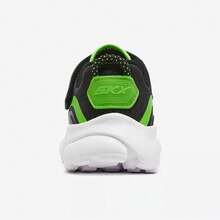 Skechers 新款幼儿魔术贴透气休闲运动鞋 - 黑色/檸檬色 - 查看 4