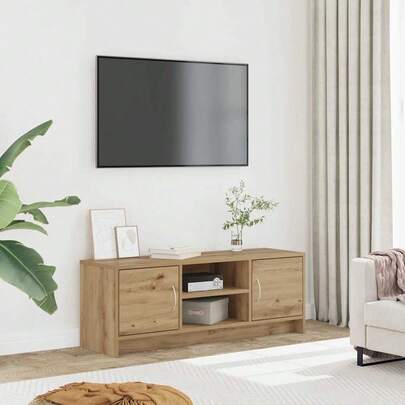 vidaXL Mueble TV chêne artesanal 102x30x37,5 cm ingeniería de madera