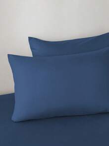 Juego De Sábanas Matrimonial De Unicolor Supersuave 3000 Hilos, Tejido Suave Y Agradable Para La Piel, Transpirable Y Cómodo, 4 Piezas / (1 Forro, 1 Sábana/ 2 Fundas) - azul real - Ver 3
