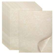 70 tờ giấy chứng nhận, khổ 8.5 x 11 inch, giấy in giả da, giấy văn phòng phẩm hai mặt dùng cho sơ yếu lý lịch, bằng tốt nghiệp, giải thưởng, nghệ thuật, thủ công, chứng chỉ cổ điển. - Màu be - Xem 8