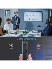 Cámara corporal mini HD 1080P con ángulo de visión de 180° y visión nocturna infrarroja, grabadora de video digital portátil con estabilización de imagen digital, batería de polímero de litio recargable por USB, almacenamiento en tarjeta TF en formato AVI para uso en exteriores/interiores en múltiples escenarios - Negro - Ver 4