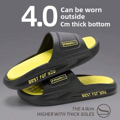صندل رياضي للطلاب، نعل سميك مع قبضة قوية، صندل منزلي داخلي/خارجي ذو قاع ناعم، صندل خارجي مريح من الإيفا للرجال