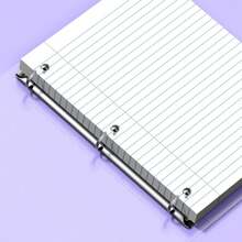 Loose Leaf Paper, 8.5x11 Wide Ruled, Lined Notebook Paper For 3 Ring Binders, White Binder Notebook, 3 Hole Punch Paper, Writing Pads, 100 Sheets\/Pack, 1 Pack - ColorB - 查看 4