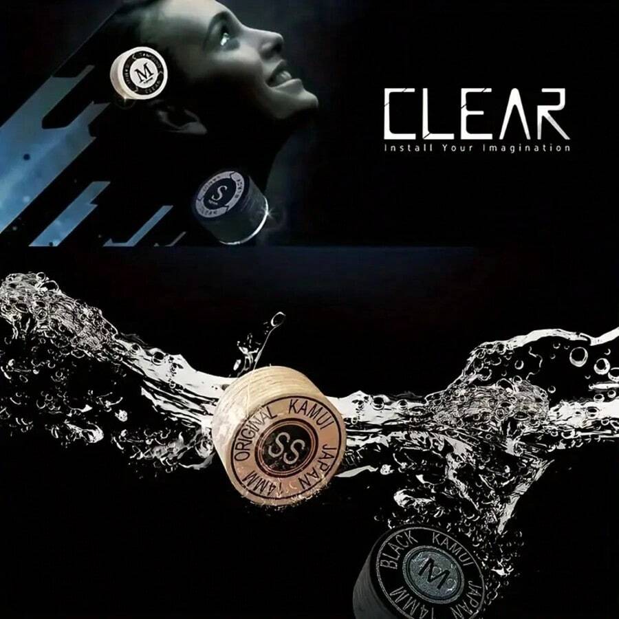 14mm High-End Billiard Cue Tips - S/M/H/SS & 1pc, Black High-Quality Material For Enhanced Accuracy And Durability - Suitable For Professional And Casual Players, Billiard Accessories, Essential For Game Rooms, Durable Performance, Top Choice For Competitive Players