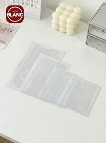 10/20/30/50张/包 A6/A7/M5/A8 透明活页页，双面相册补充页，活页夹插页，贴纸书补充页，活页夹口袋，优质PP材质，适用于偶像照片卡、明信片、交易卡、照片、校园卡、门禁卡存储、办公文具、计划本 - 無色 - 查看 1