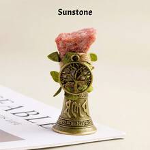1 pieza Campana de cobre con piedra cristal natural en bruto, campana de latón para decoración del hogar, regalo de Navidad, recordatorio de llamada de cama, decoración de Navidad - Campana de piedra cruda - Ver 17