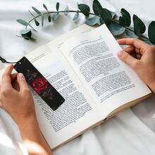1个2D亚克力个性化玫瑰书签，带流苏，创意图案/办公用品/日常办公用品/书籍封面及配件/书签/完美的阅读配件或送给学生和爱书人的礼物 - 彩色 - 查看 5