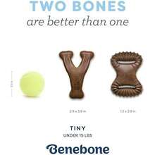 Benebone Puppy 2-Pack Dental Chew/Wishbone Dog Chew Toys, Made In USA, Real Bacon Flavor - Wishbone/Dental - Gà con tí hon - Gói 2 con - Xem 4