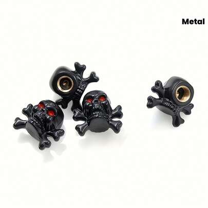 4-Pack  Valve Caps - Suitable For Car Metal Tire Dice Caps
