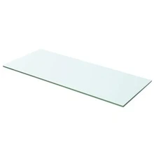 vidaXL Panneau pour étagère Verre transparent 60 x 20 cm - Blanc - Voir 1