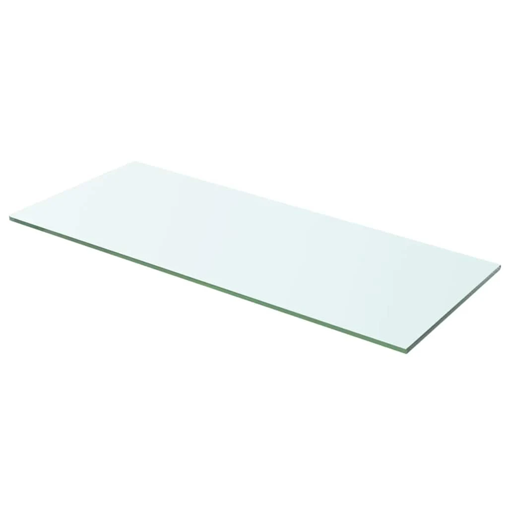 vidaXL Panneau pour étagère Verre transparent 60 x 20 cm - Blanc - Voir 1