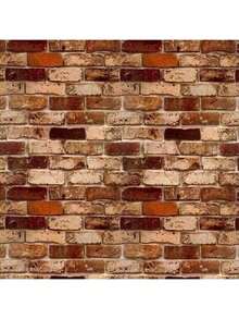 Faux Brick Effect Wallpaper Self-Adhesive Vinyl Roll Ideal For Home Renovation Projects - Burgundy - View 9