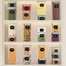 28pcs Storage Container Set, Kitchen Organizer, Airtight Plastic Storage Containers With Lids, Suitable For Storing Cereal, Flour, Coffee Beans, And Cornflakes, Sizes 2L, 1.4L, 0.8L, 0.32L, And 0.06L. - 28pcs - 查看 8