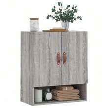 vidaXL Armário mural sonoma cinza 60x31x70 cm engenharia de madeira - Cinza - Ver 3