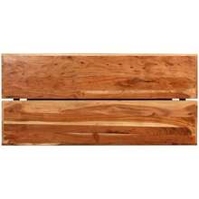 vidaXL Mesa de bar Bois maciço de acácia 150x70x107 cm - Castanho - Ver 3