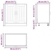 vidaXL Mueble bajo lavabo Lucca gris béton madera ingeniería - Gris - Ver 11