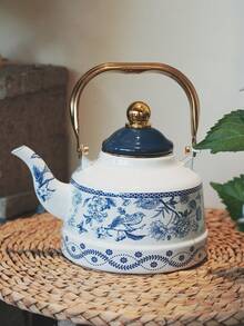 SummitPulse 1 ấm đun nước tráng men sứ xanh trắng kiểu Trung Quốc, thích hợp cho mọi mùa, tương thích với bếp lửa và bếp từ, đa chức năng dùng để đun nước, pha trà, cà phê, là món quà lý tưởng cho bạn bè và gia đình vào các dịp lễ và sinh nhật. - Xanh và Trắng - Xem 19