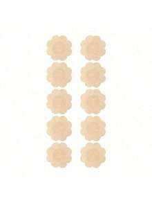 1/2 Pairs Women's Solid Color Silicone Adhesive Bra, Push-Up Nipple Covers With Thin Padding, Suitable For Daily Wear - Multicolor - View 11