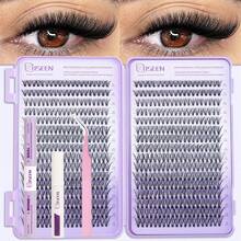 1960pcs/680pcs/640pcs D-Curl/C-Curl Fluffy Eyelash Extension Kit, DIY Lash Extension Set, Beginner Friendly, Thick & Full Segment False Lashes, Individual Lash Kit Includes Lash Glue, Sealant, Tweezer, Remover, Headband For Home Use - Multicolor - View 8