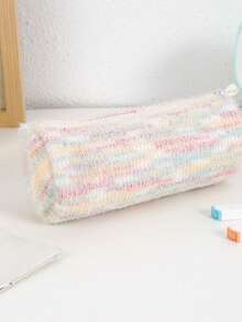 Cute Cartoon Plush Pencil Case, Versatile Girly Stationery Storage Bag, Large Capacity Pencil Holder
