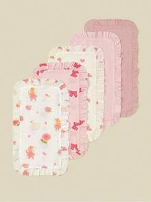 5条/包 柔软舒适的纯棉婴儿围兜/拍嗝巾 - 彩色 - 查看 4