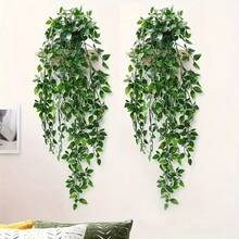 Maceta colgante artificial - Incluye maceta, apta para decoración de jardín primaveral al aire libre, también para el hogar, sala de estar, oficina, baño, decoración de estanterías, bodas y decoración de cumpleaños - Multicolor - Ver 9