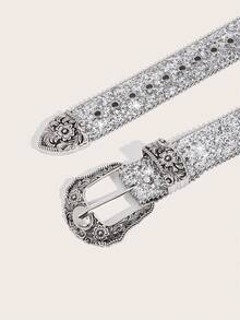 1件装女士Y2K西部风格加厚腰带，星形孔眼装饰，多巴胺星形眼睛点缀，适合日常和派对穿着 - 爆款星扣腰帶 - 查看 8