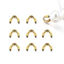 50个装18K镀金金属线保护套，适用于DIY珠宝制作 - U型金属线保护套、金属线整理器，适合手工艺品和串珠用品 - 彩色 - 查看 5