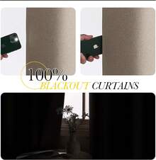 Patio Door Curtain Sound Blocking, Bedroom Privacy Room Divider Curtain Screen Partitions, Thermal Insulated Blackout Closet Sliding Door Curtain (1 Panel, 8.3ft Wide By 7ft Long, Gray) - 駱駝 - 查看 2