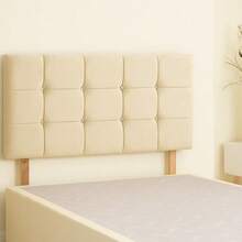 3ft Single Plush Velvet Cube Headboard 20inches - Cream Velvet - View 6